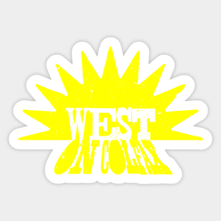 West on Colfax New Sun Sticker
